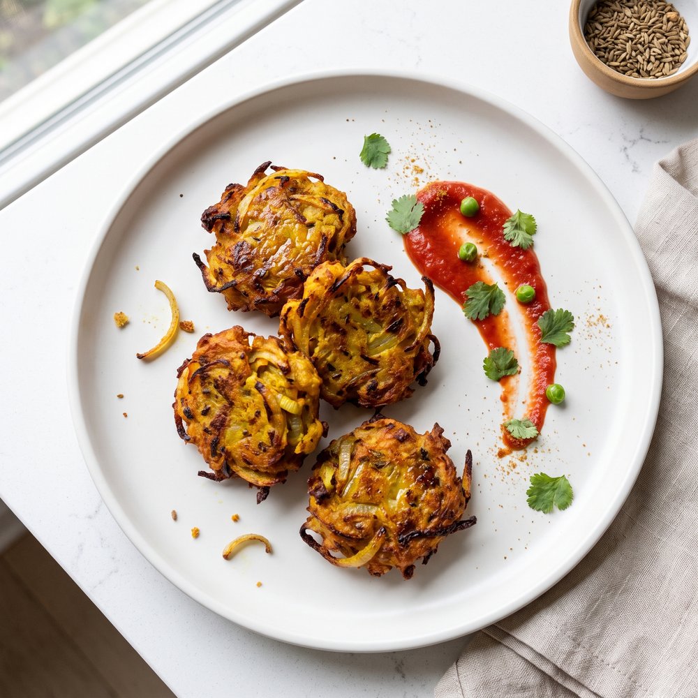 Oven-Baked Onion Bhajis