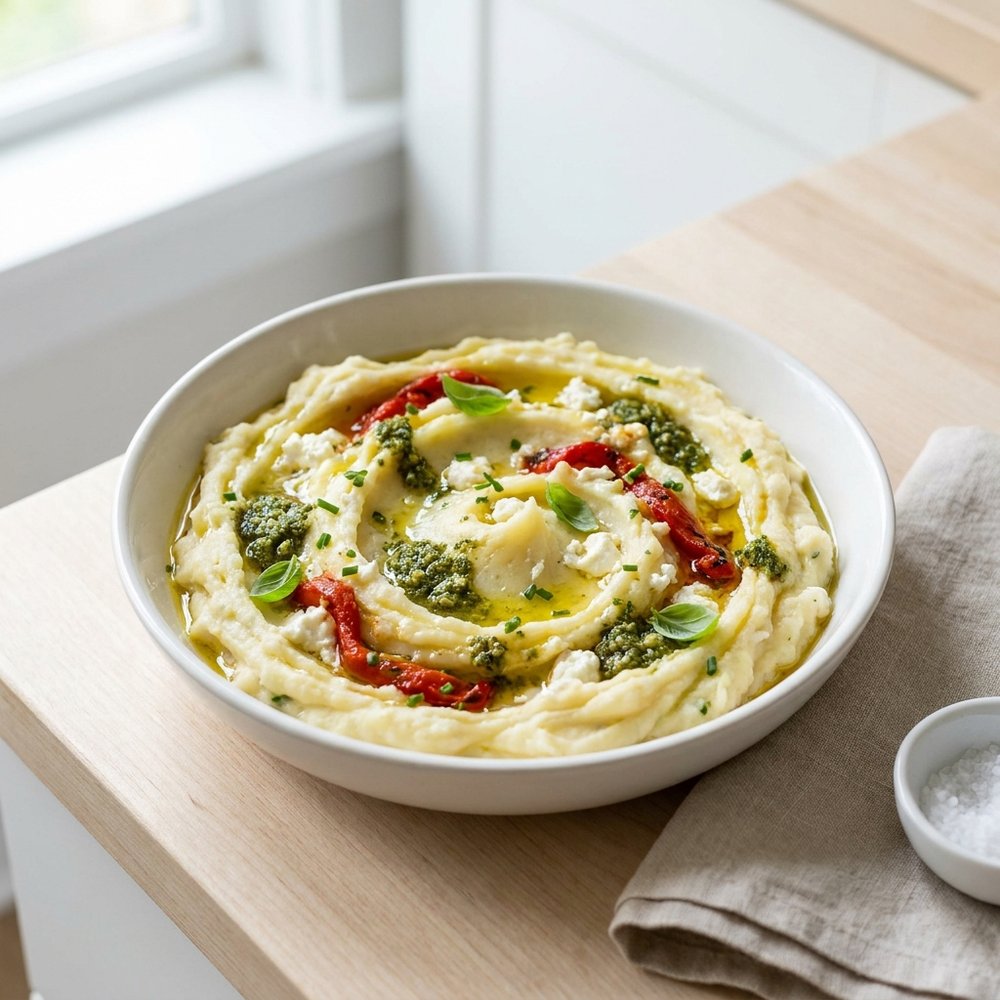 Oven-Roasted Feta Mashed Potatoes