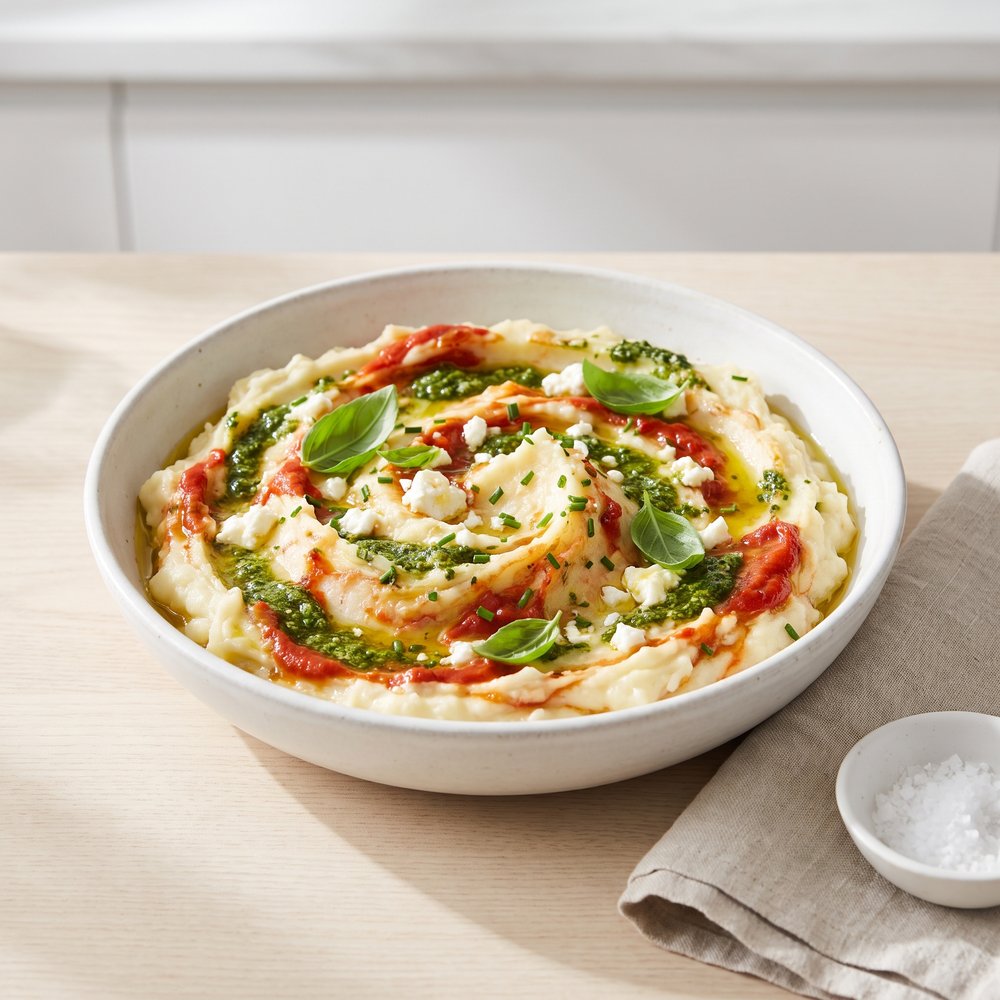 Oven-Roasted Feta Mashed Potatoes