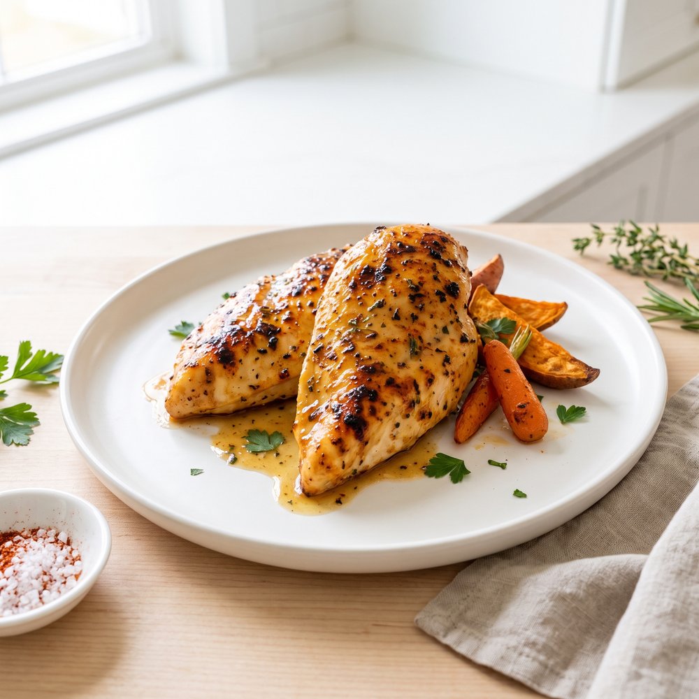 Oven-Roasted Honey Mustard Chicken Breasts