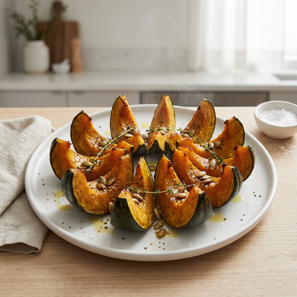 Oven-Roasted Kabocha Wedges