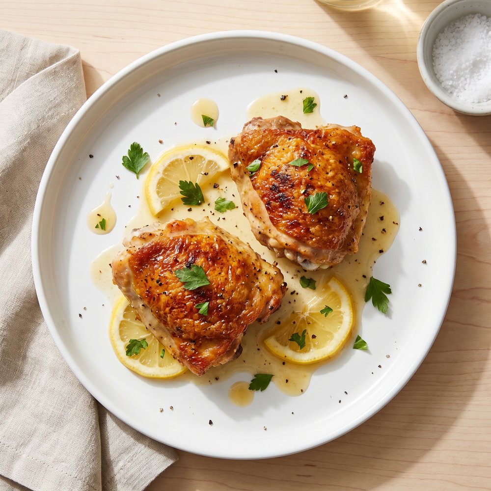 Oven-Roasted Lemon Butter Chicken Thighs