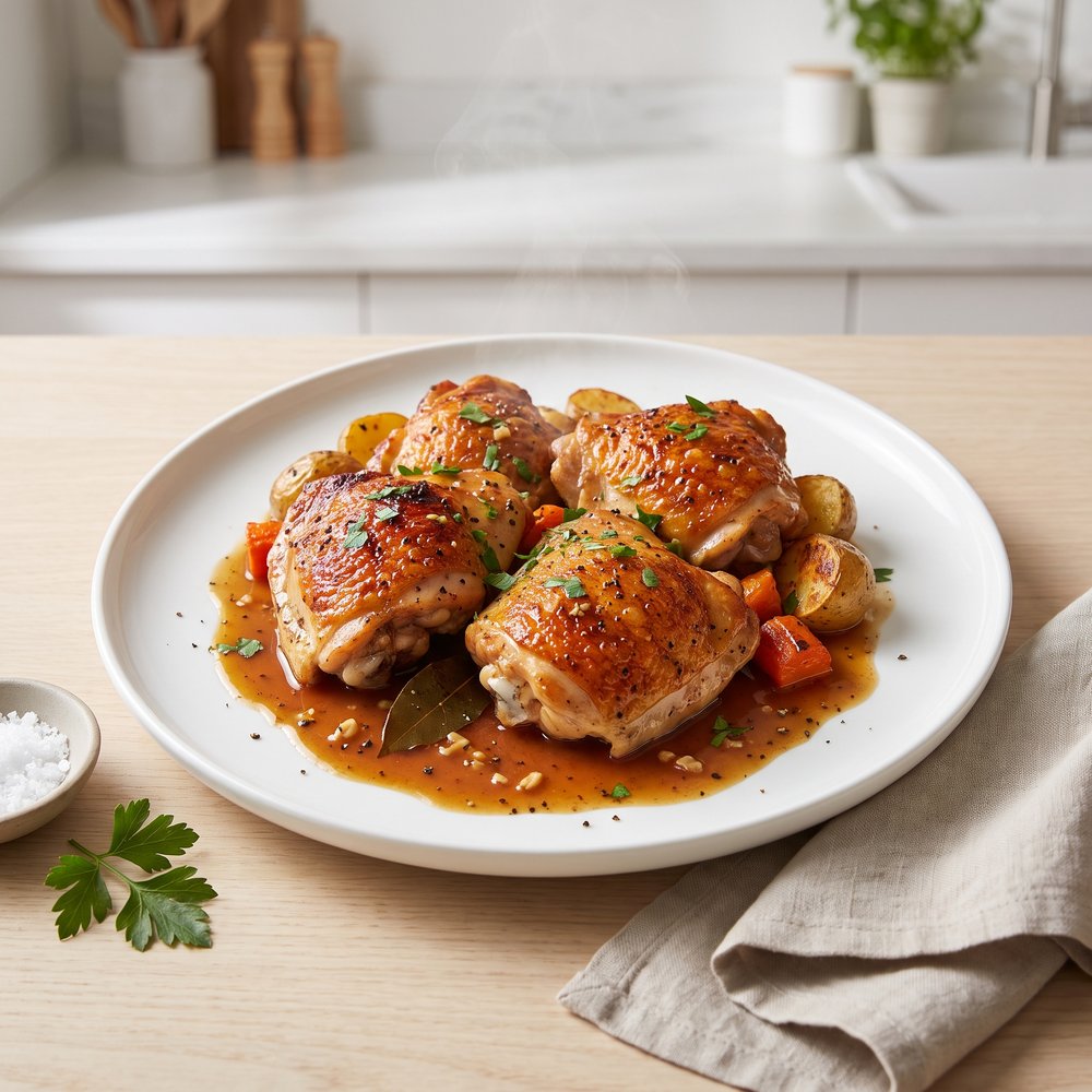 Oven-Roasted Marinated Chicken Thighs