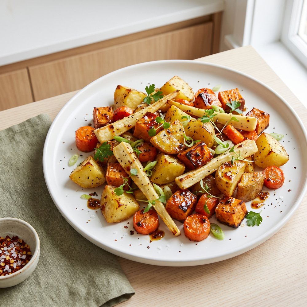 Oven-Roasted Medley of Root Vegetables