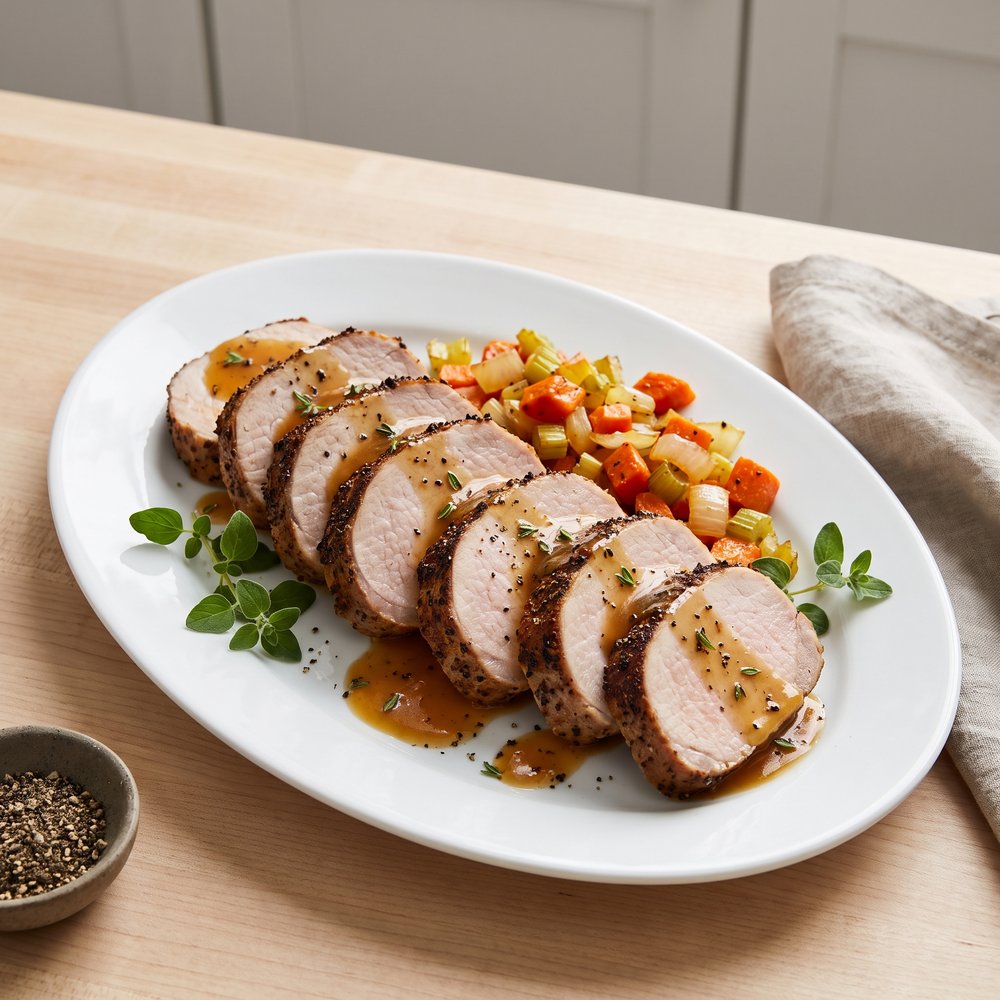Oven-Roasted Pork Loin with Pan Sauce