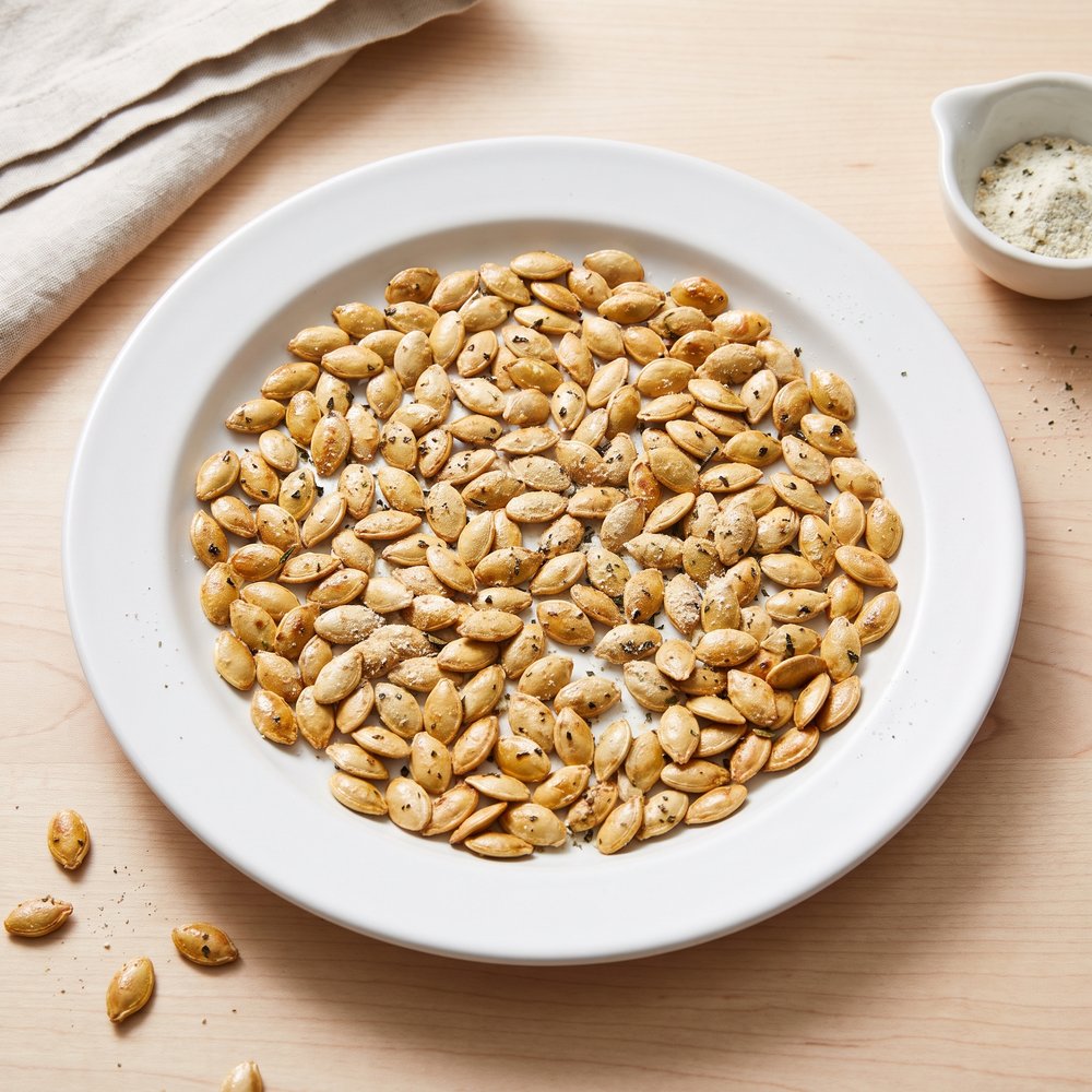 Oven-Roasted Pumpkin Seeds with Ranch Seasoning