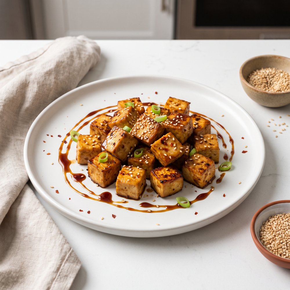 Oven-Roasted Tofu Cubes
