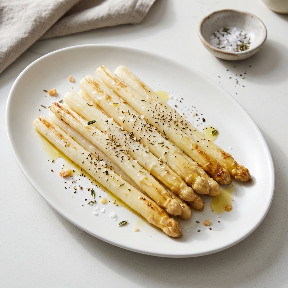 Oven-Roasted White Asparagus with Herbes de Provence