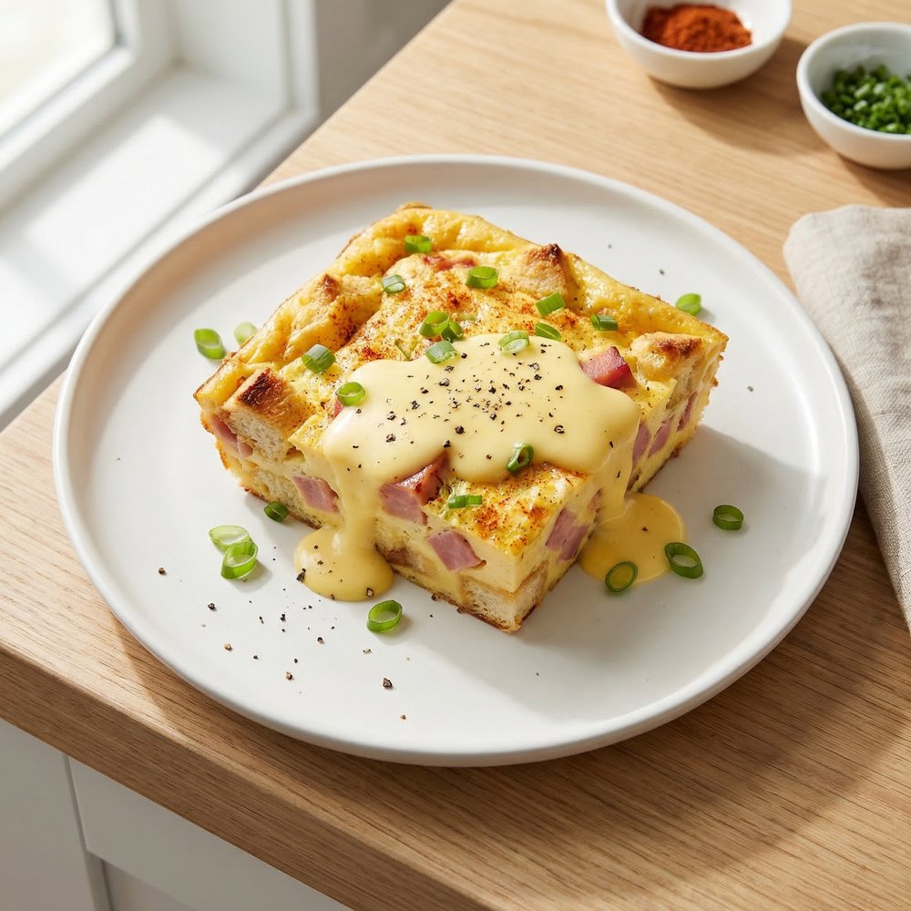 Baked Eggs Benedict Breakfast Casserole