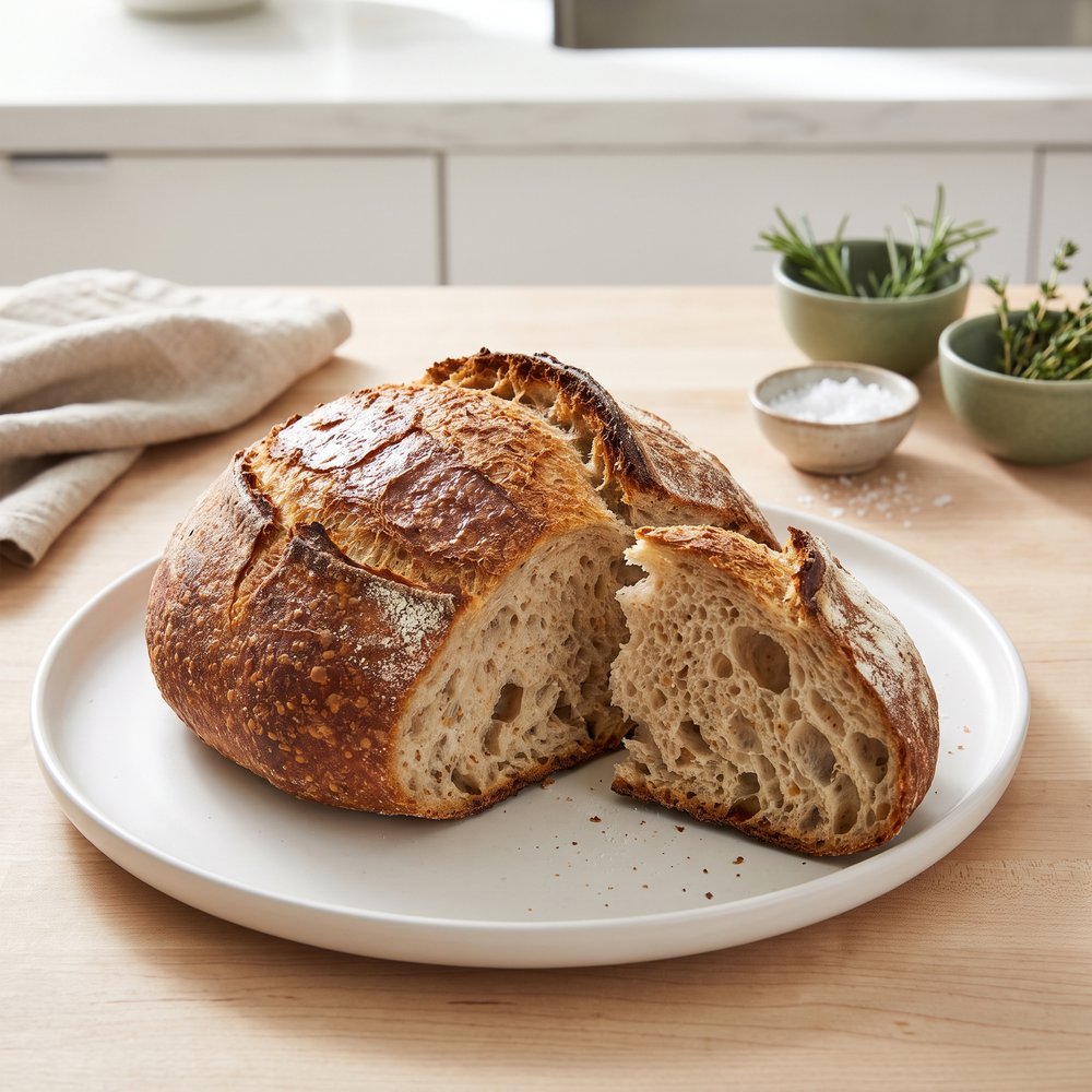 Overnight No-Knead Country Loaf