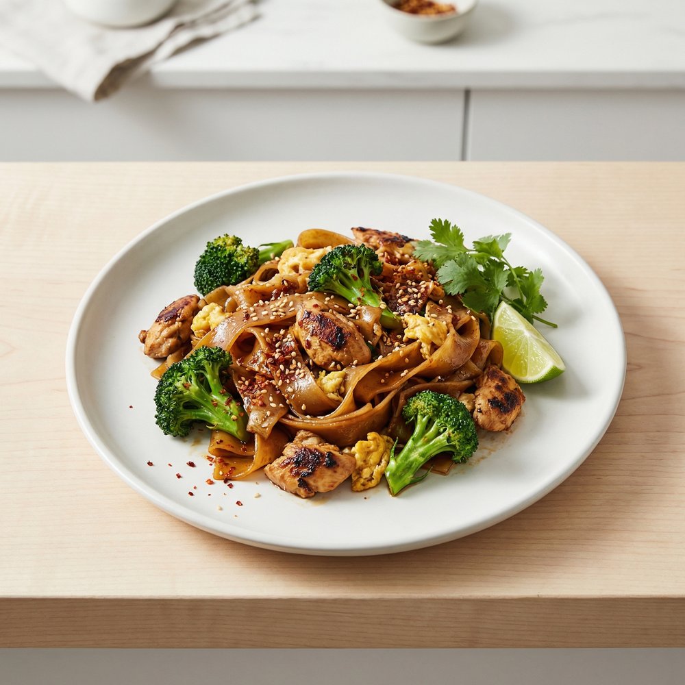 Chicken Pad See Ew (Thai Stir-Fried Rice Noodles)