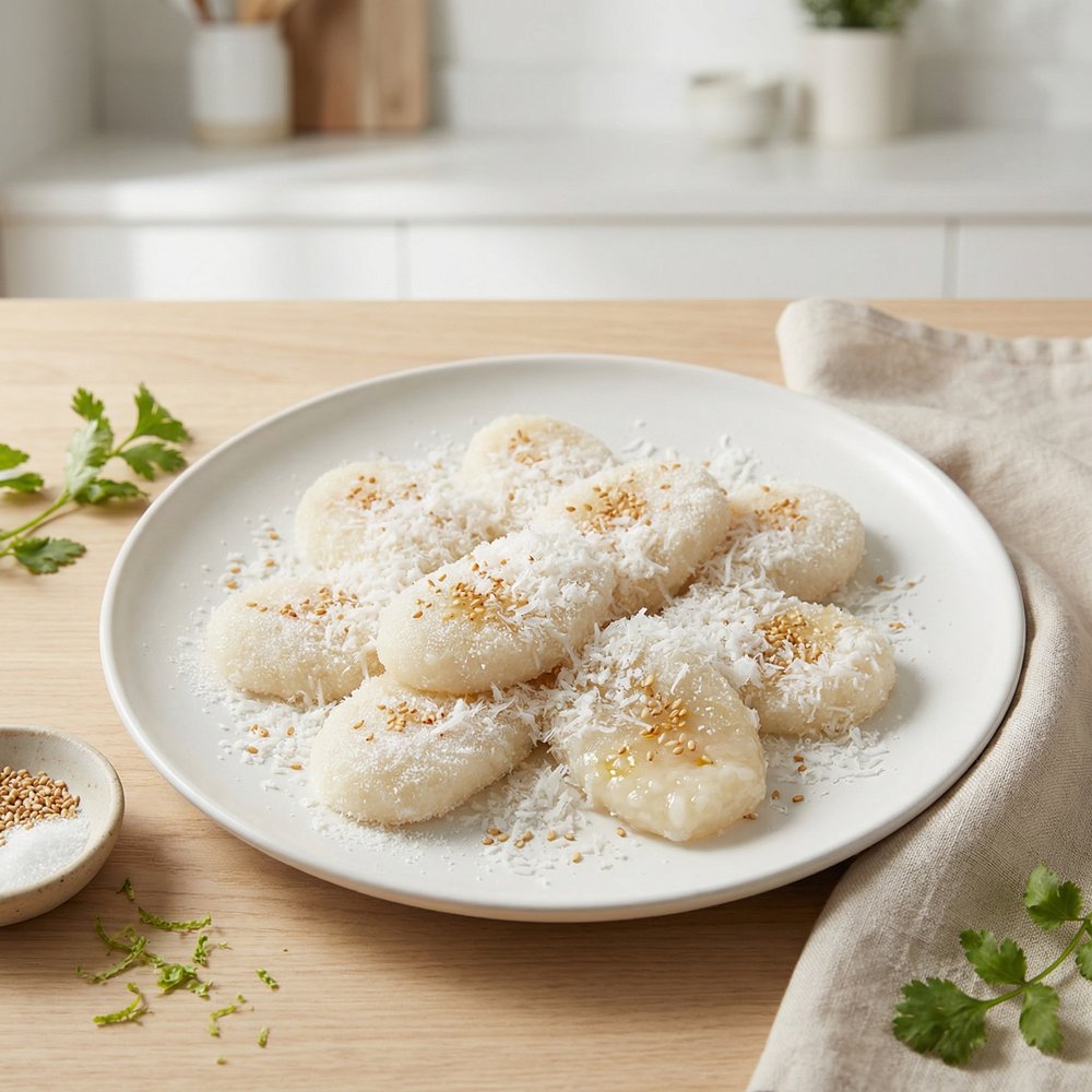 Palitaw (Filipino Sweet Rice Cakes)