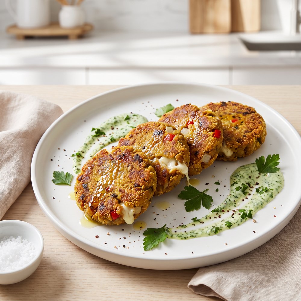 Pan-Fried Lentil Patties (Veggie Burgers)