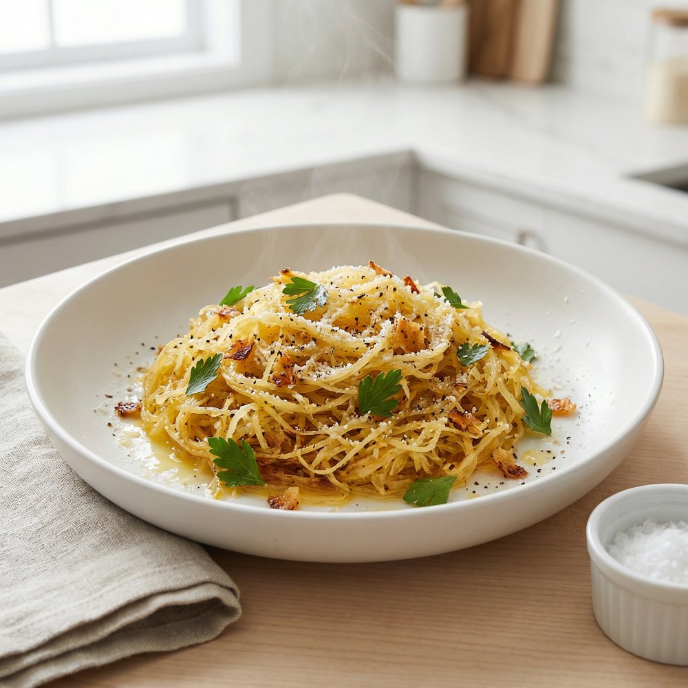 Baked Spaghetti Squash with Parmesan