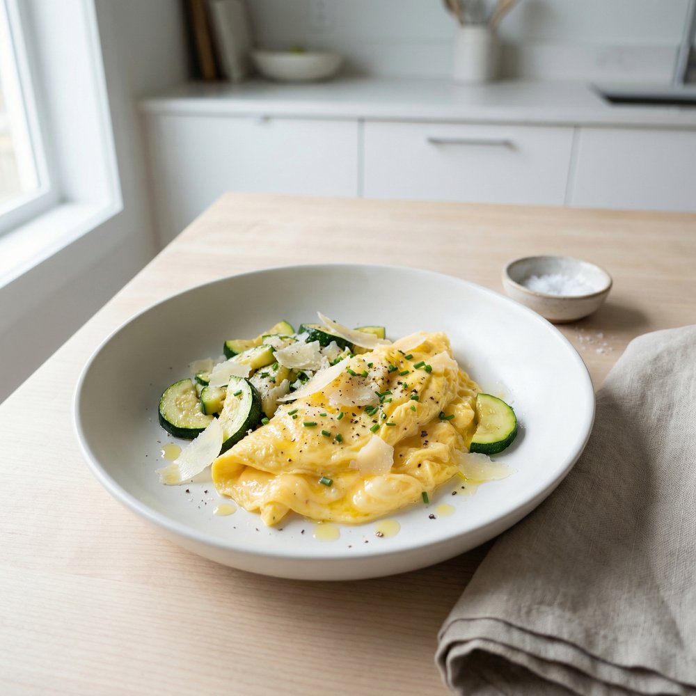 Zucchini-Parmesan Scrambled Eggs