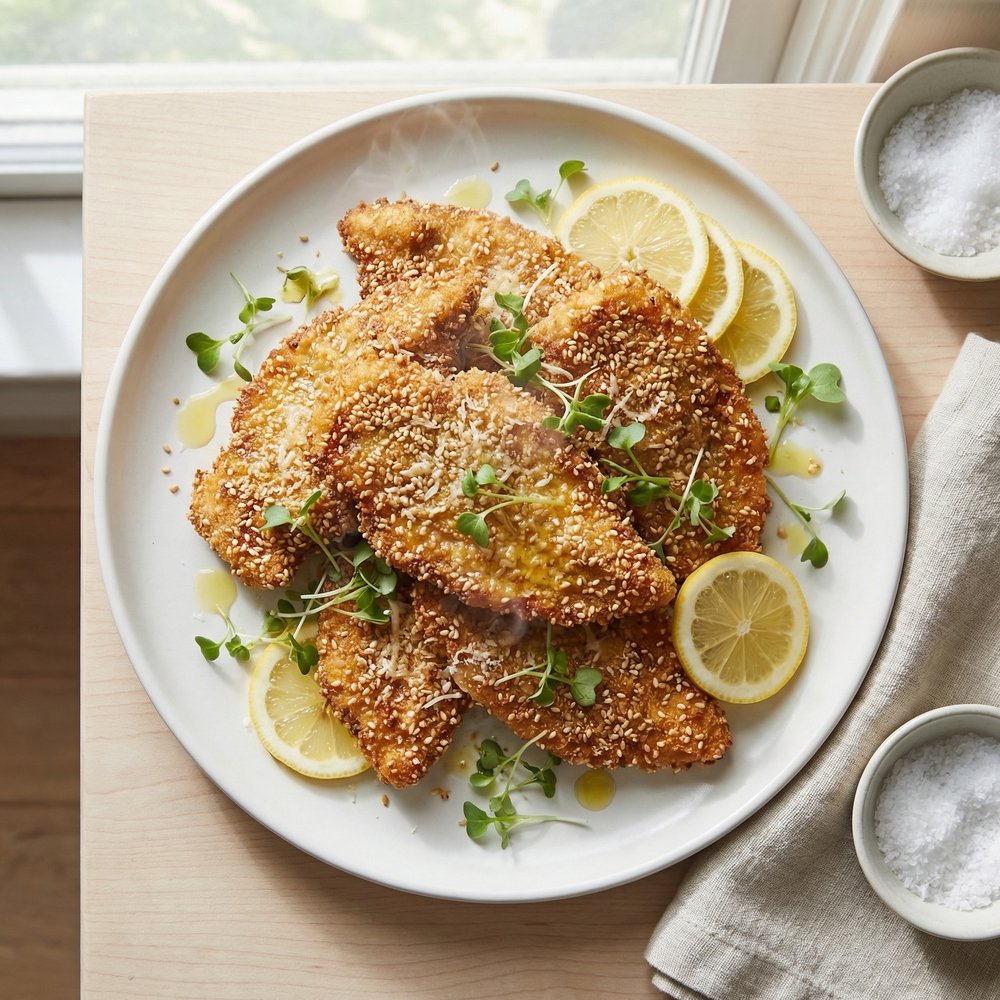 Sesame-Parmesan Crusted Chicken