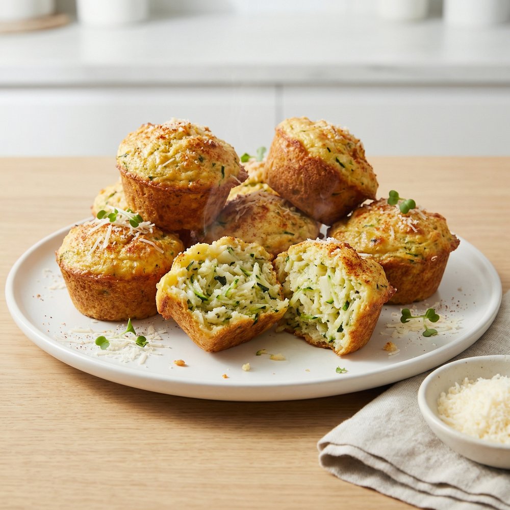 Parmesan Zucchini Potato Muffins