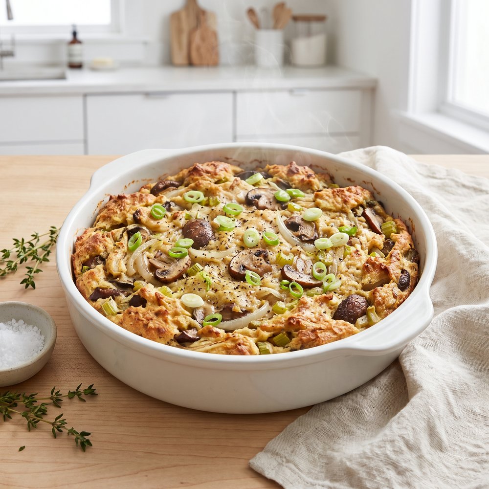 Passover Matzo-Mushroom Stuffing