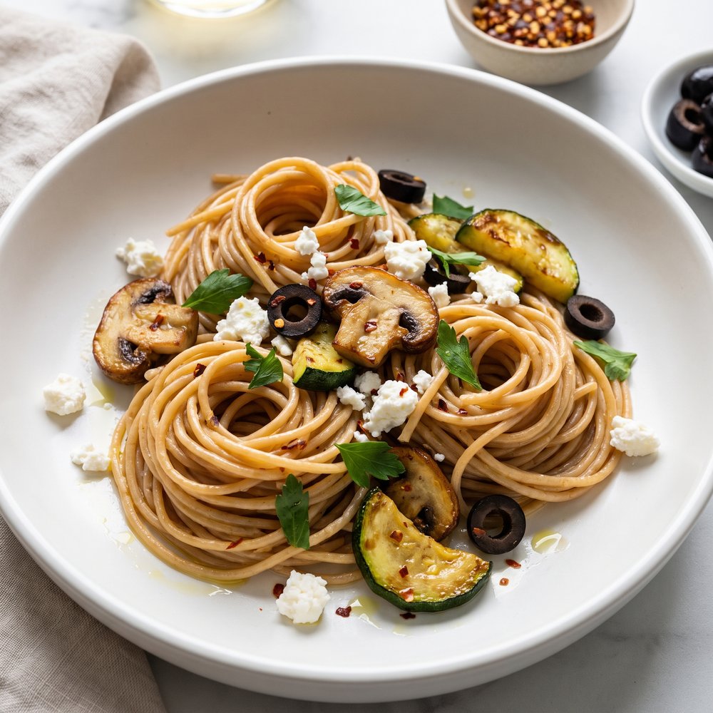 Pasta with Olives and Feta