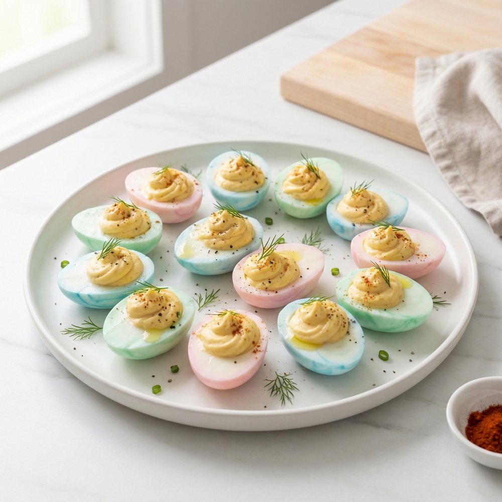 Pastel Easter Deviled Eggs