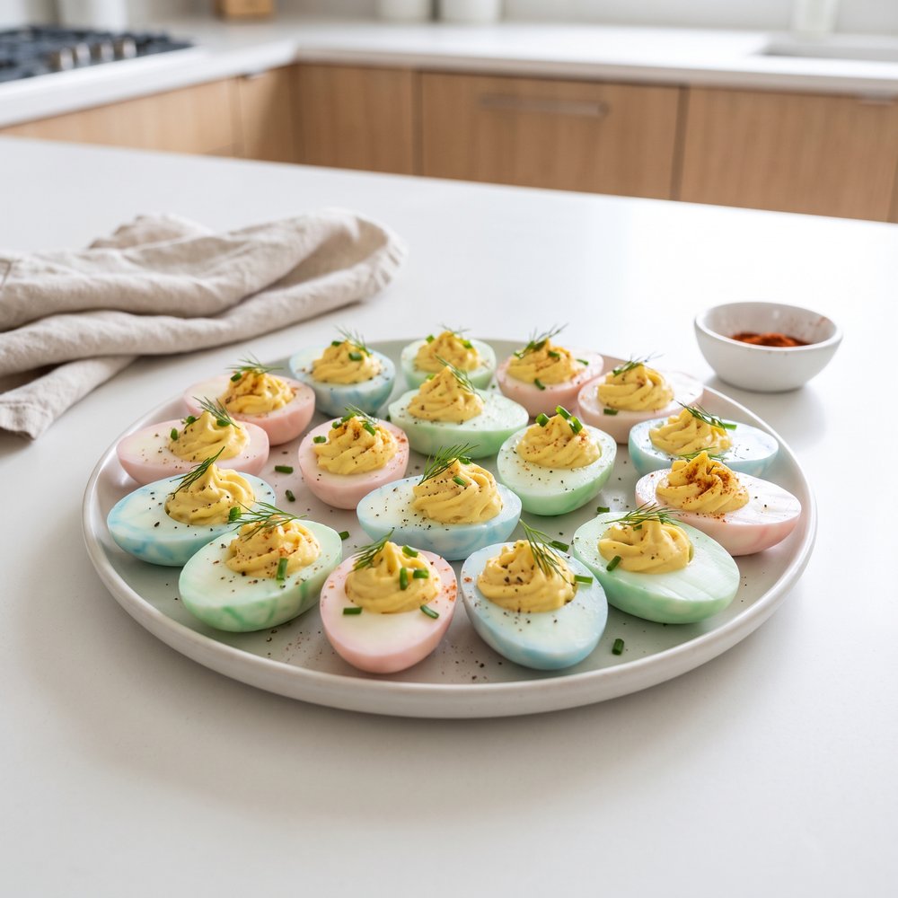 Pastel Easter Deviled Eggs