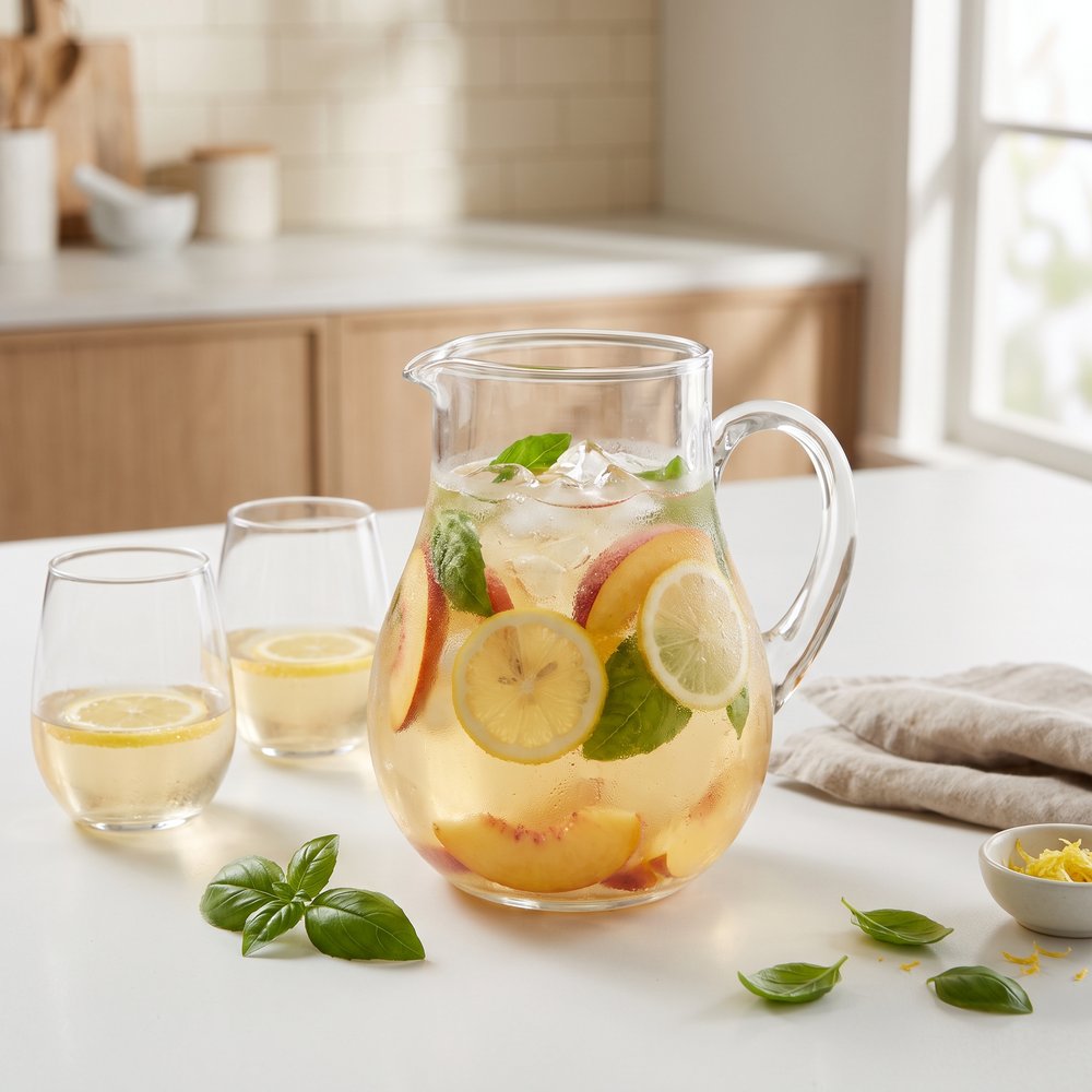 Peach-Basil Sangria