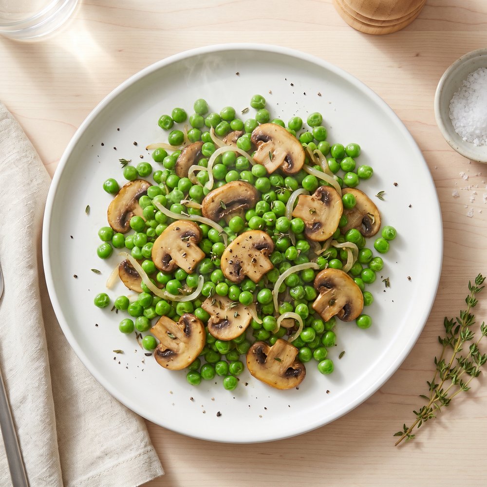 Peas with Mushrooms