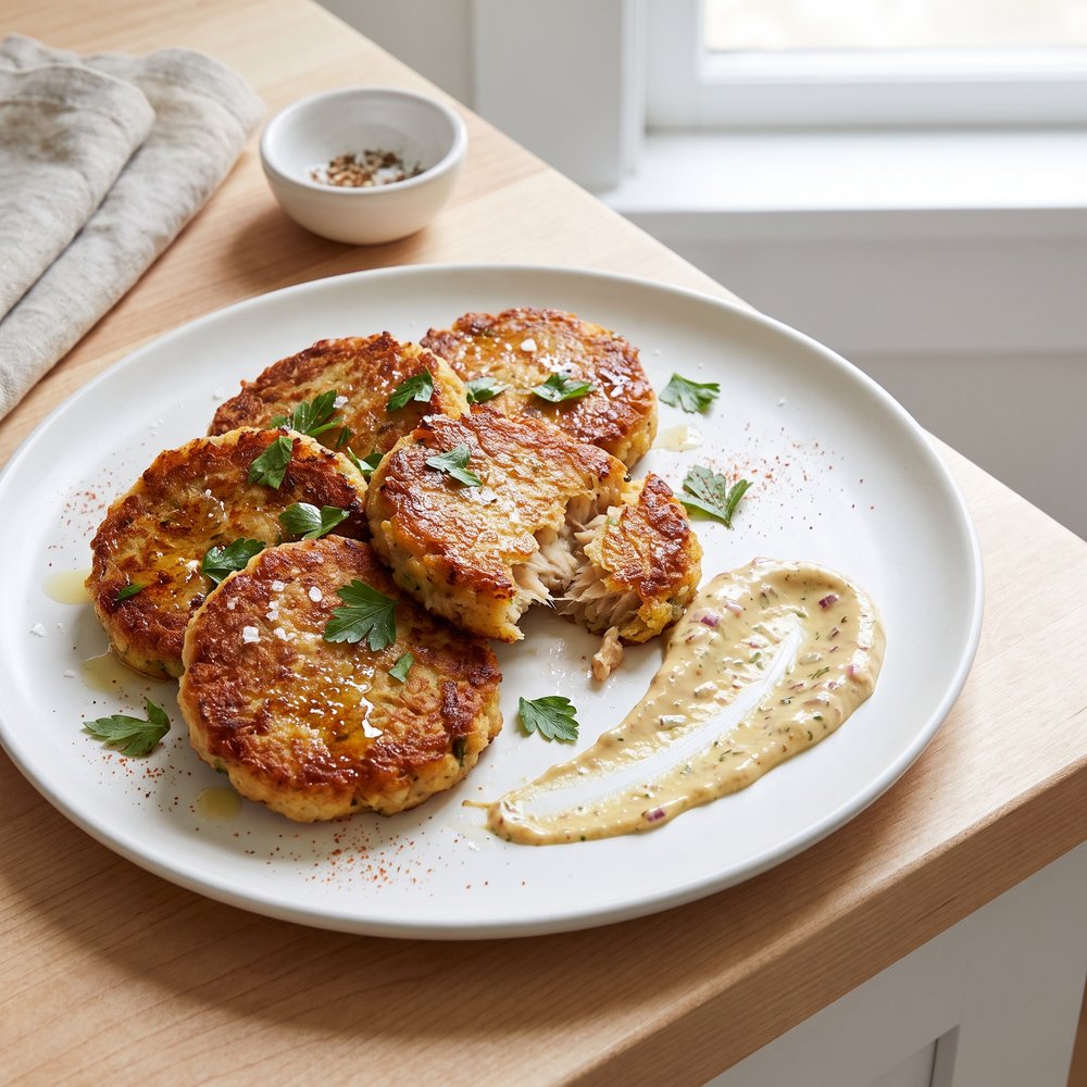 Pepper-Kicked Tuna Potato Cakes
