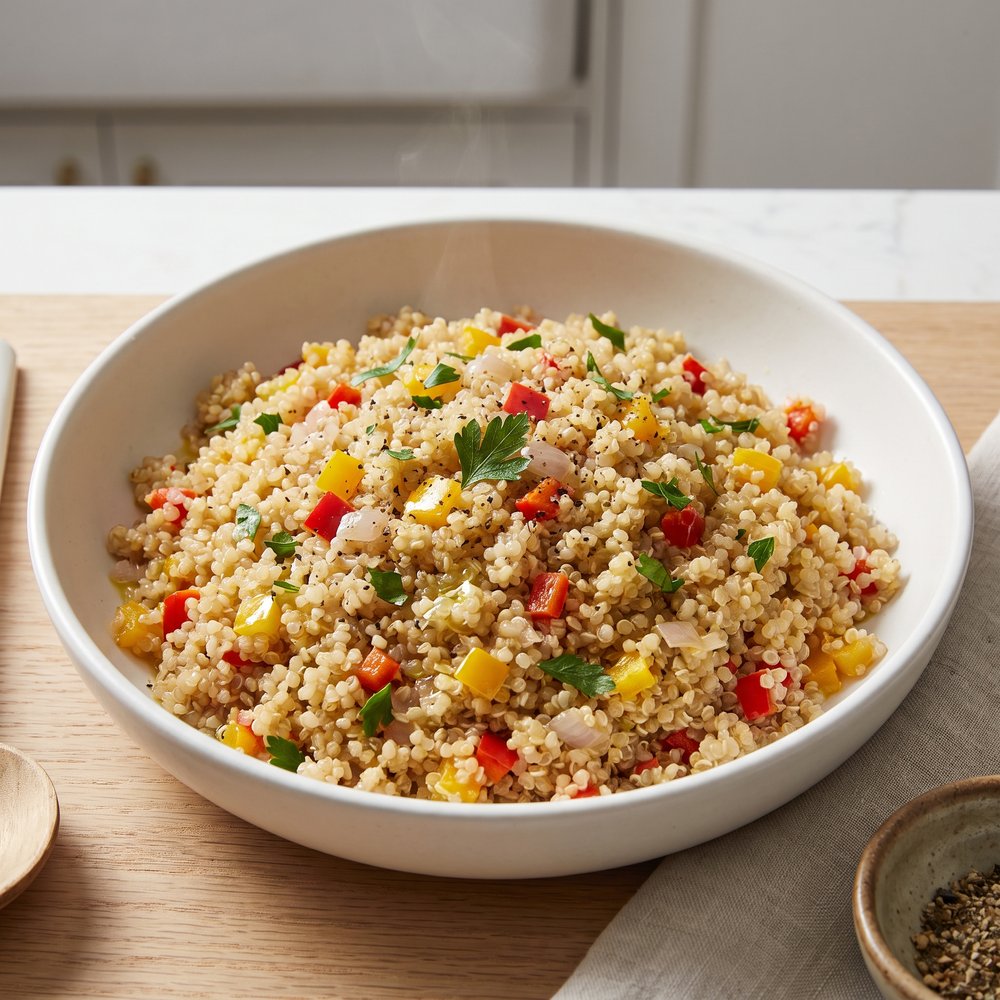 Pepper-Studded Quinoa Pilaf