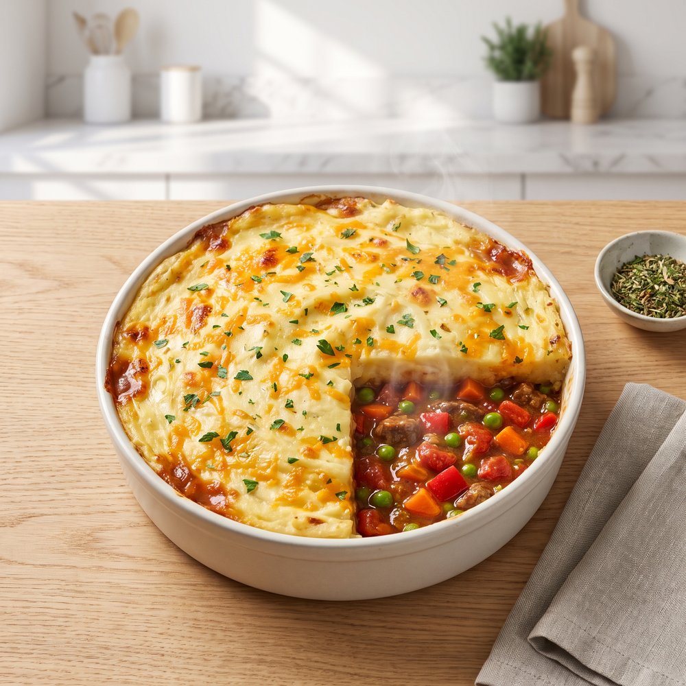 Peppery Cottage Pie with Cheddar Mash