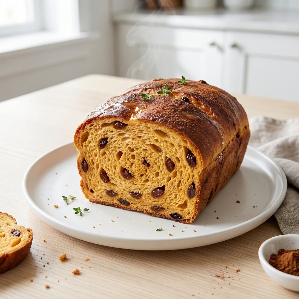Persimmon Raisin Yeast Bread