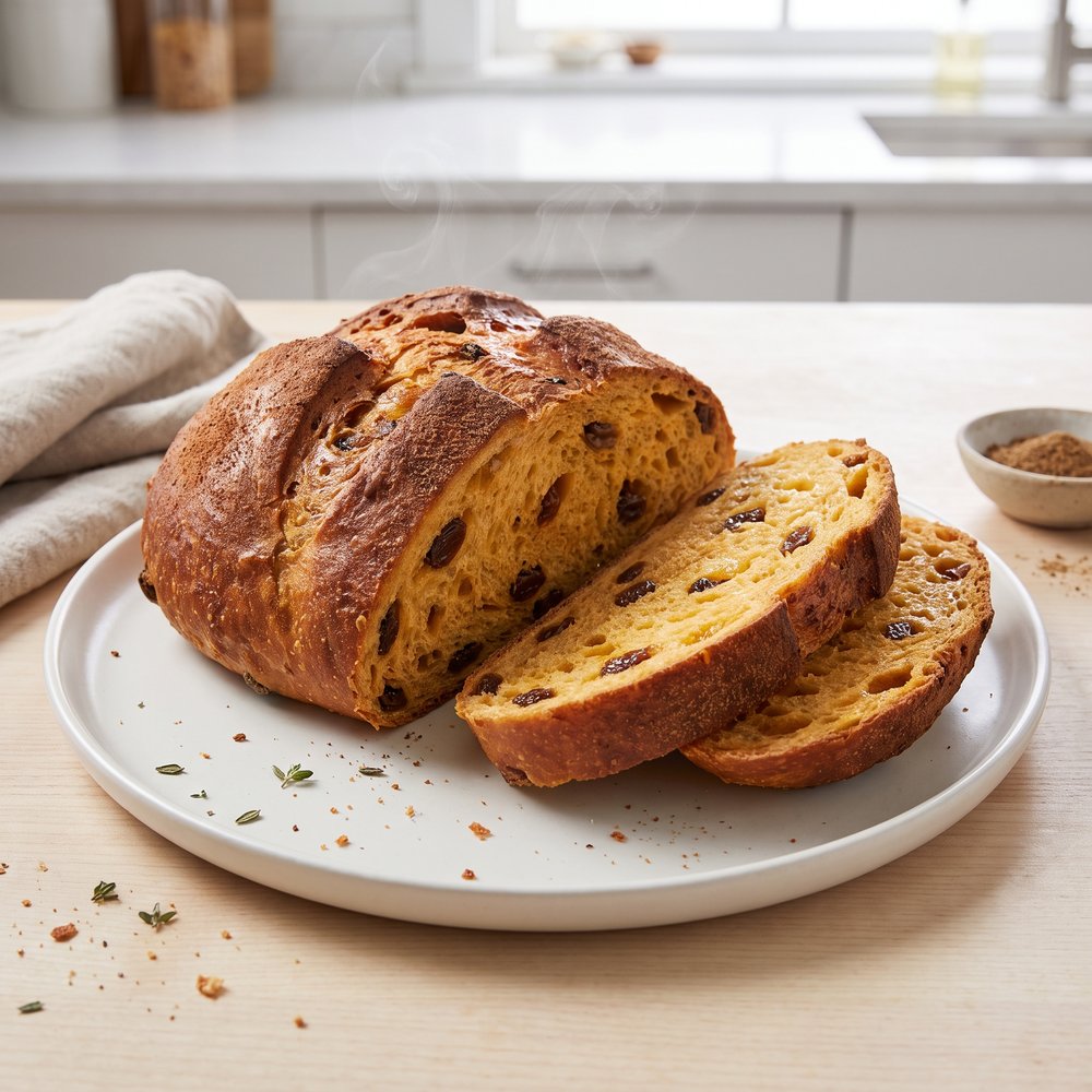 Persimmon Raisin Yeast Bread