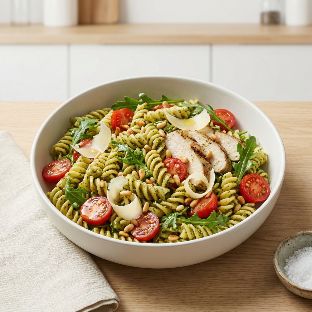 Chicken Pesto Rotini Salad
