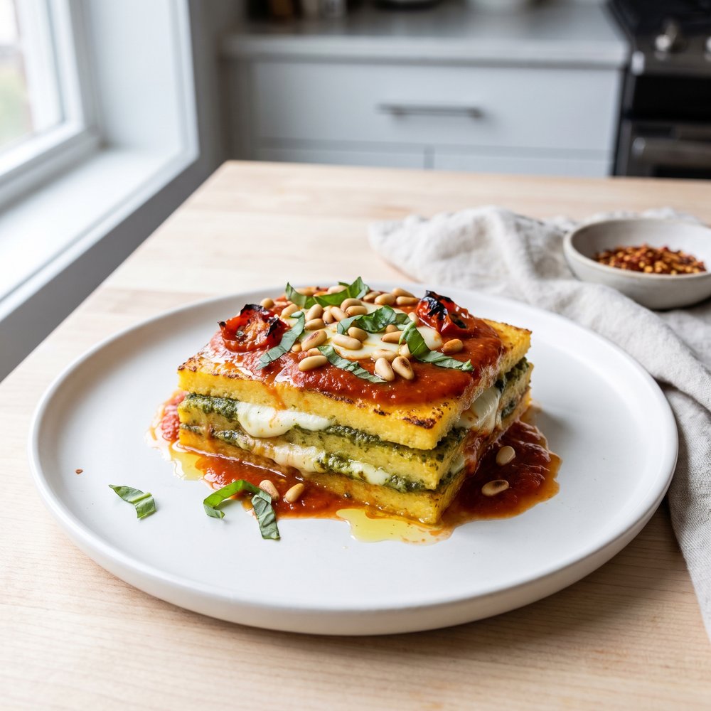 Pesto Polenta Lasagna