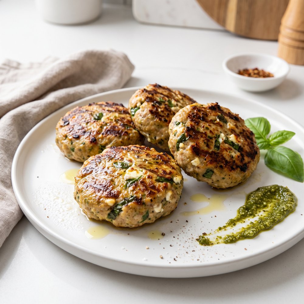 Pesto Turkey Burgers