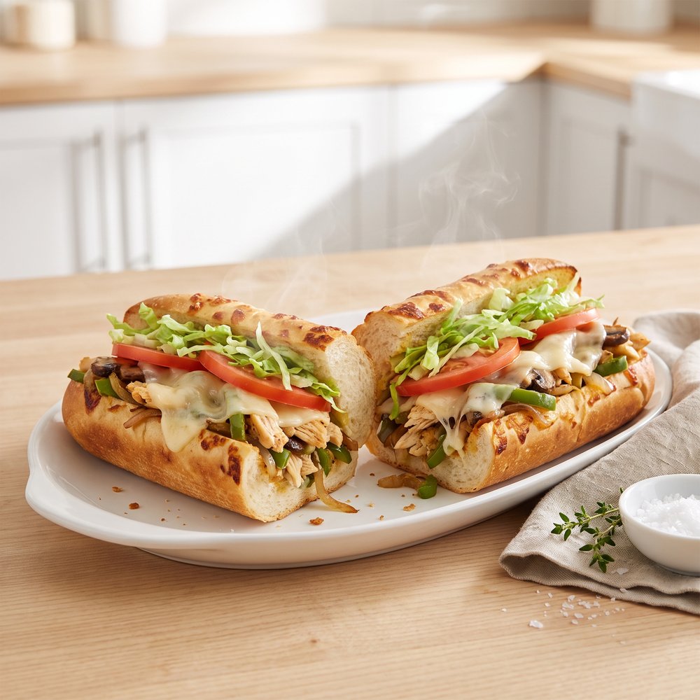 Philadelphia-Inspired Chicken Cheese Hoagie