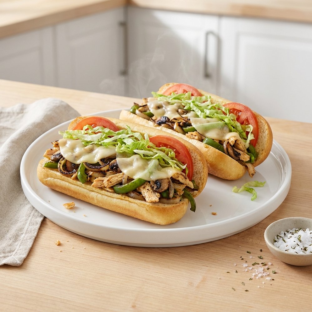 Philadelphia-Inspired Chicken Cheese Hoagie