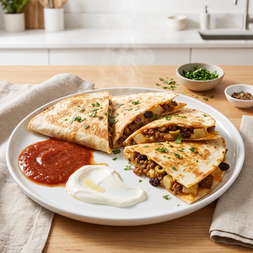 Picadillo-Style Beef Quesadillas