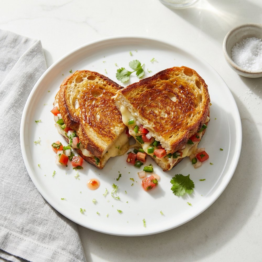 Grilled Cheese with Fresh Pico de Gallo