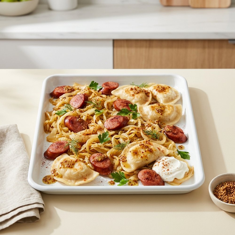 Pierogi Sausage Sheet Pan Dinner