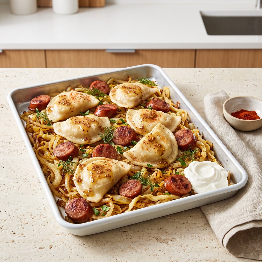 Pierogi Sausage Sheet Pan Dinner