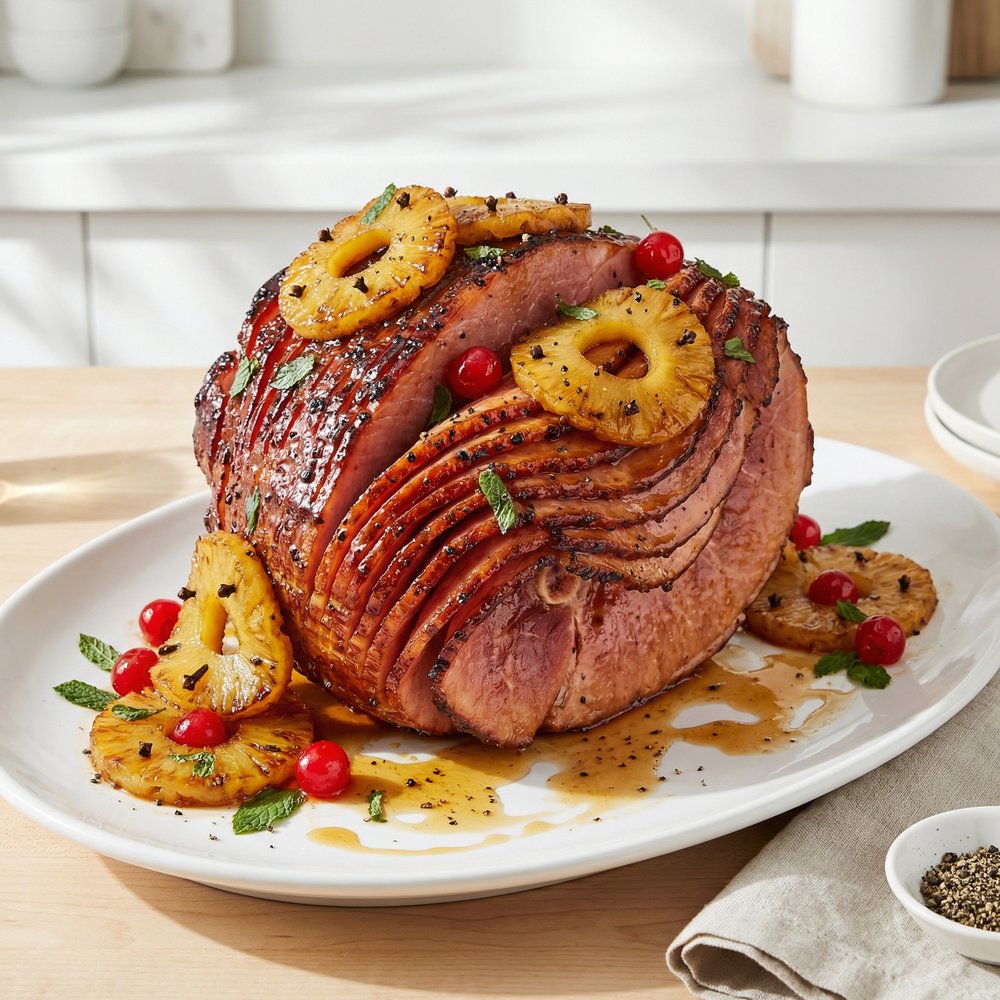 Pineapple Brown Sugar Glazed Ham