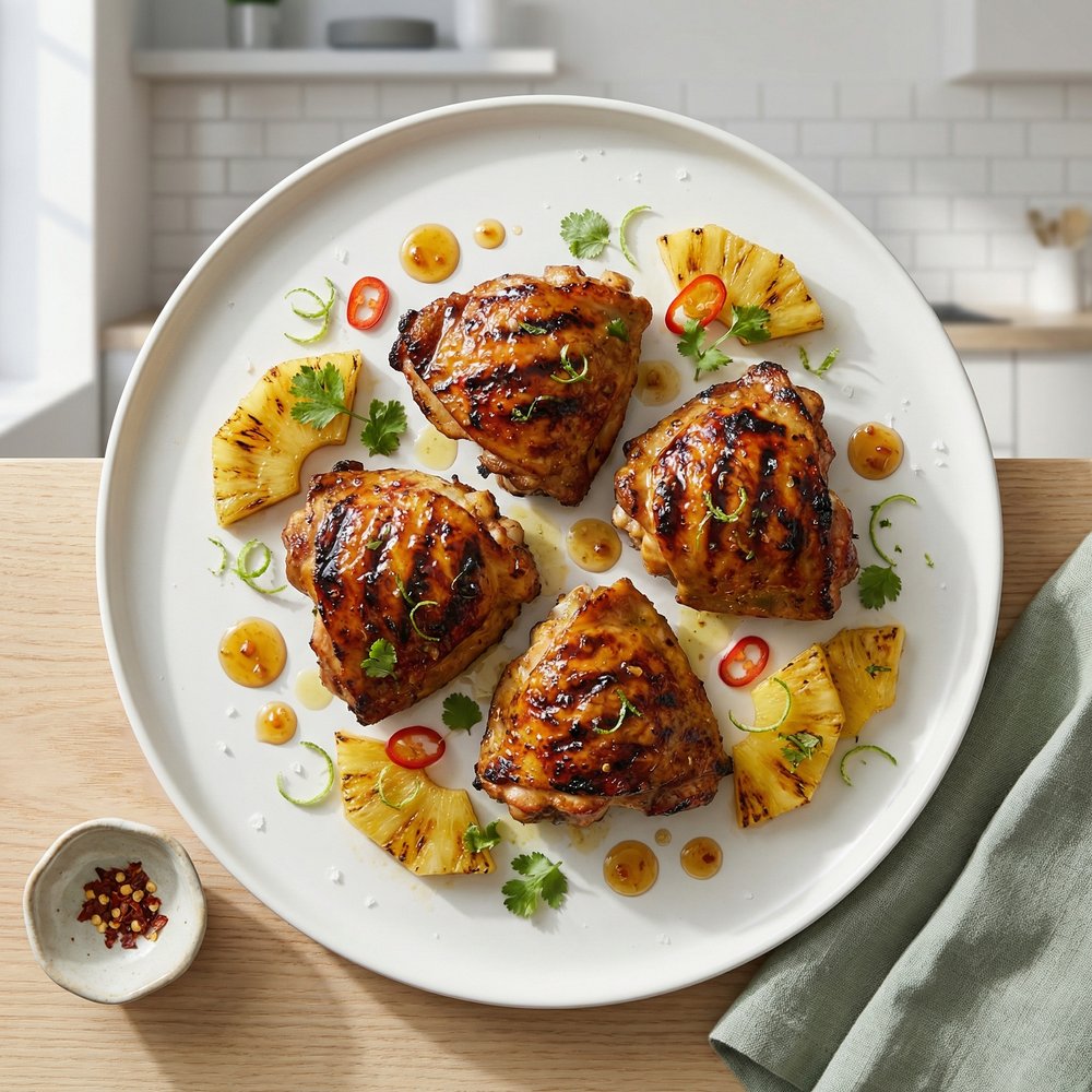 Grilled Pineapple Lime Chicken Thighs