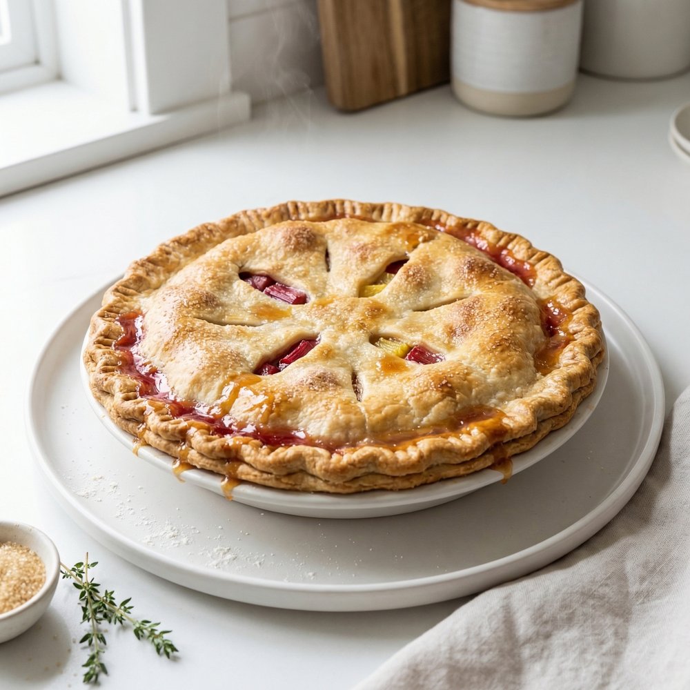 Rhubarb and Pineapple Double-Crust Pie