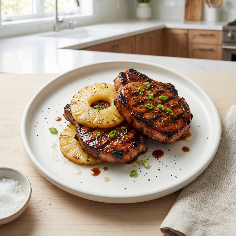 Pineapple Grilled Pork Chops
