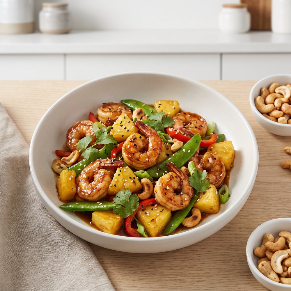 Pineapple and Shrimp Skillet Stir-Fry