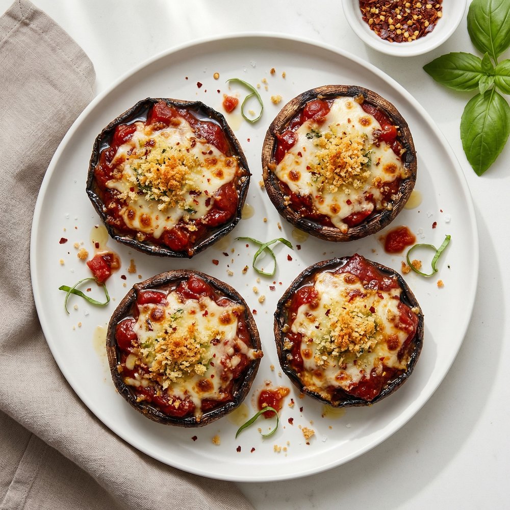 Pizza-Style Portabello Mushrooms