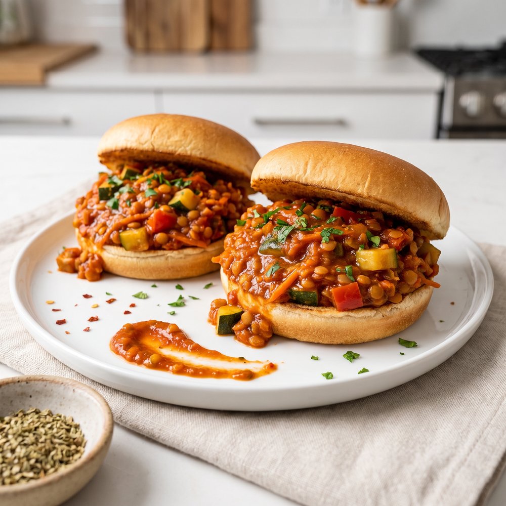 Plant-Based Lentil Sloppy Joe Sandwiches