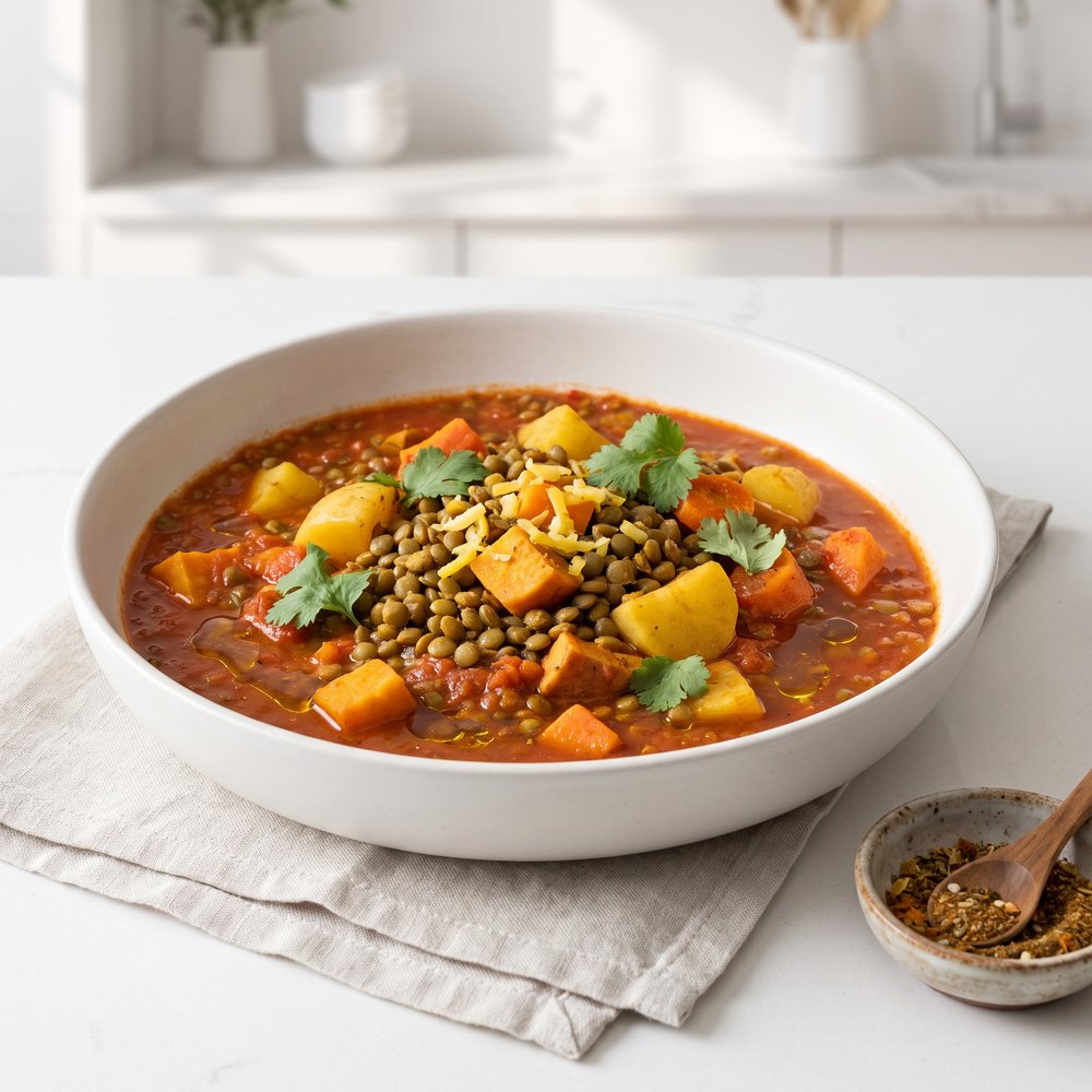 Plant-Based Moroccan Lentil Tagine