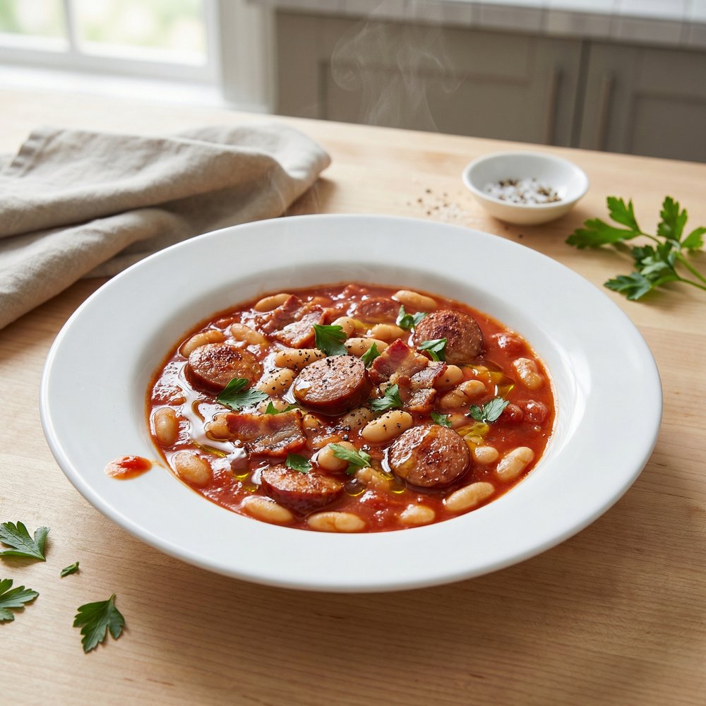Polish Bean and Sausage Stew Recipe